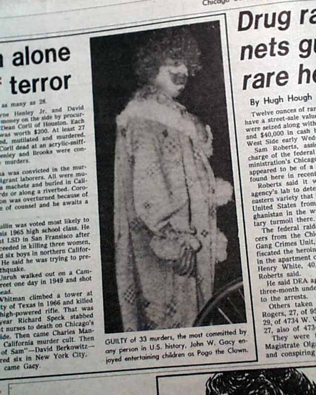 John Wayne Gacy convicted... serial killer... - RareNewspapers.com