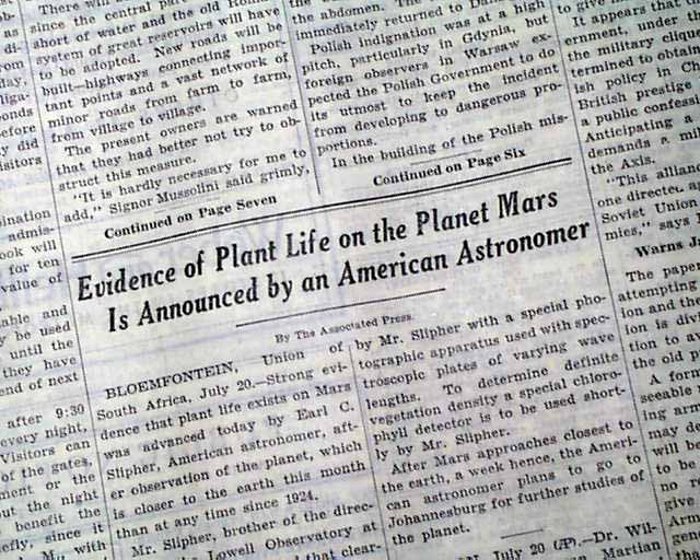 Life of planet Mars ?...
