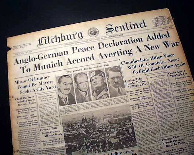 Munich Agreement of 1938... - RareNewspapers.com