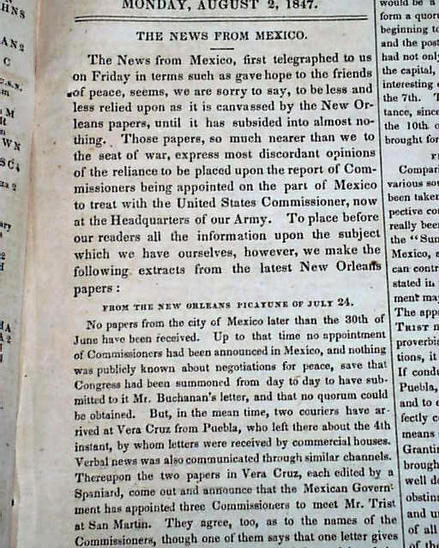 News from the Mexican War...