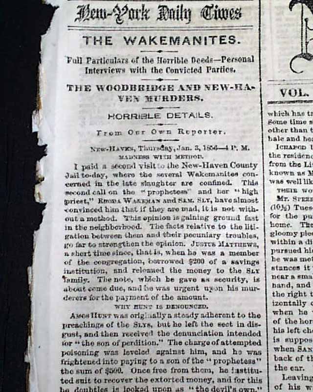 The Wakemanites: a bizarre cult...   "Bleeding Kansas"...   Charles Dickens...