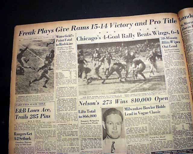 1945 Cleveland Rams win NFL title 