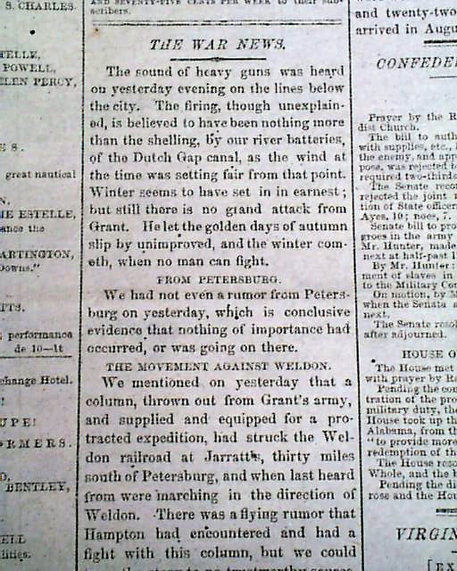 Much on Lincoln's final state-of-the-union address...