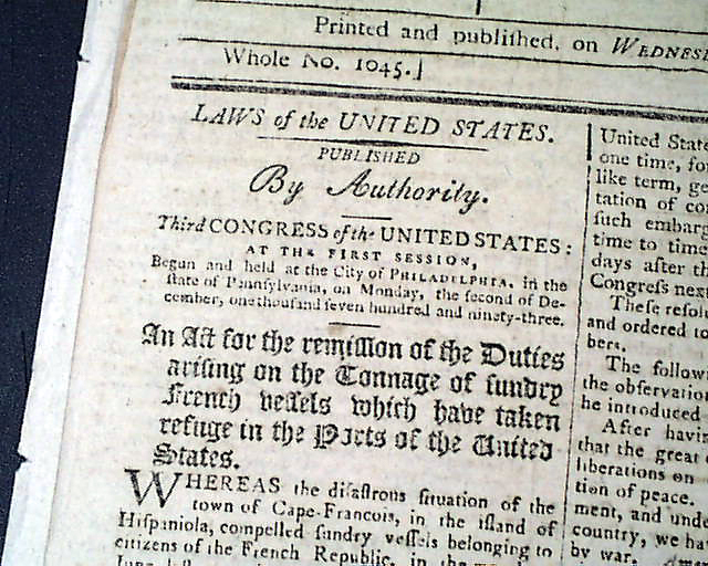 Washington's signature in script type...   General Anthony Wayne...