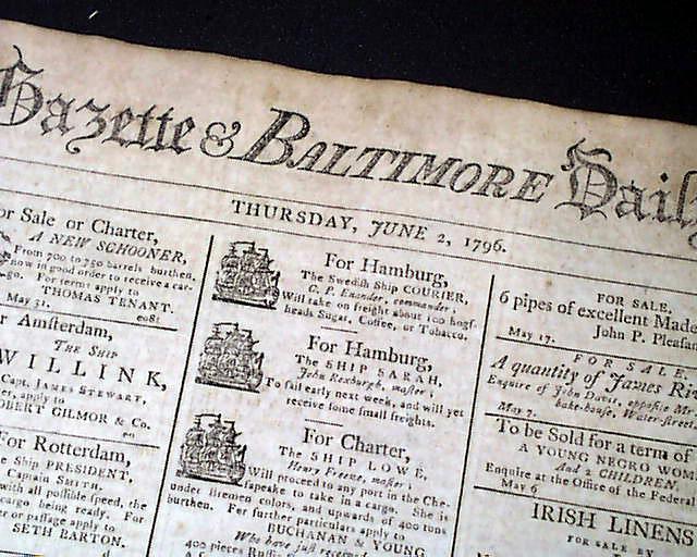 Sale of a slave girl... Debating the Jay Treaty...