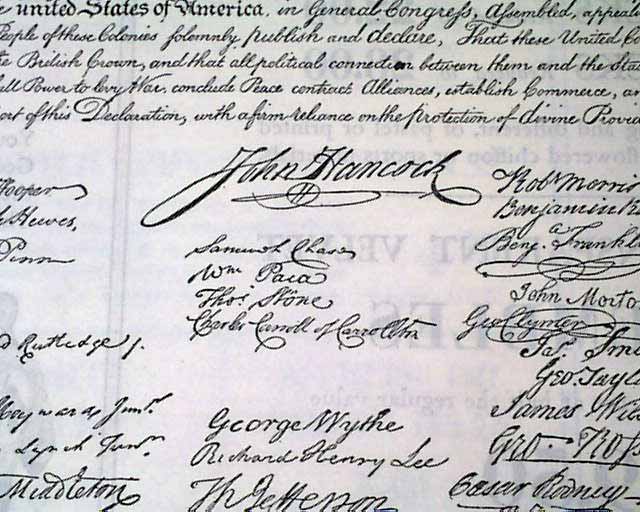 July 4, 1935 Declaration of Independence...