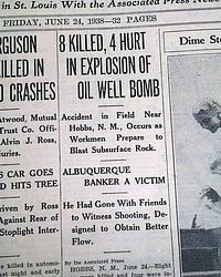 Lea County, New Mexico oil well disaster...