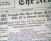 1946 Detroit-Windsor tornado disaster...