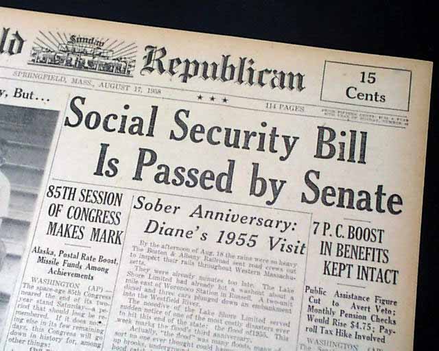 1958 Social Security Bill...