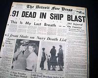 1954 USS Bennington explosion disaster...