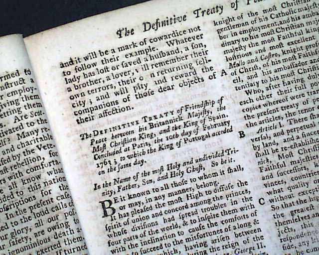 Treaty ending the French & Indian War...