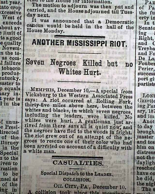 Rolling Fork, Mississippi riot...