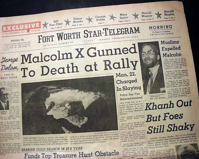 Malcolm X Assassination Newspaper