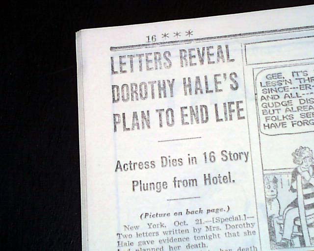 Dorothy Hale suicide death... actress & socialite.... - RareNewspapers.com