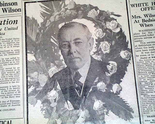 Quantos anos tinha Woodrow Wilson quando morreu?