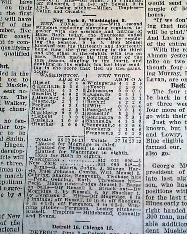 Lou Gehrig played his last baseball game 78 years ago today — A