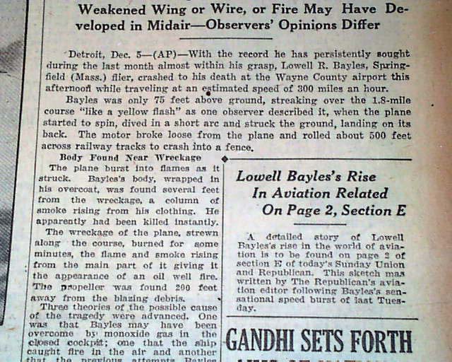 Lowell Bayles killed... air race pilot... - RareNewspapers.com