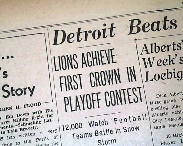 Lot Detail - 1935 NFL CHAMPIONSHIP GAME (DETROIT LIONS - NEW YORK