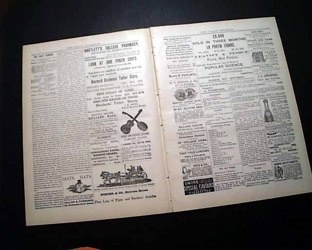 Harvard University newspaper from the 1800's...