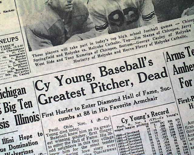 Image result for baseball hall of famer cy young dies