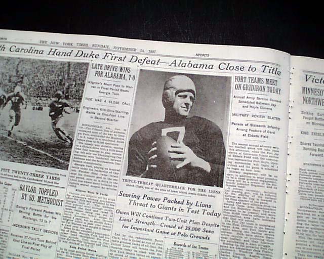 Details About Alabama Crimson Tide College Football Notre Dame Army Rivalry 1937 Newspaper