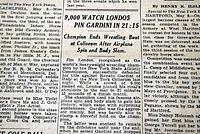 1931 professional wrestling w/ Jim "Golden Greek" Londos ...