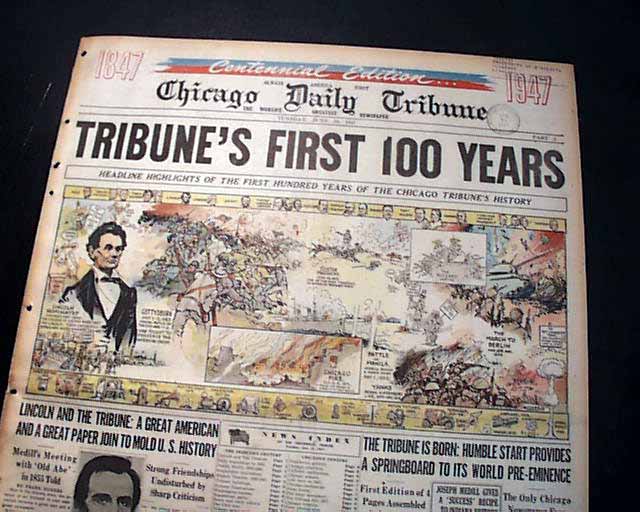 1916 Chicago Tribune Pictorial Weekly Two-Page Spread with Chicago