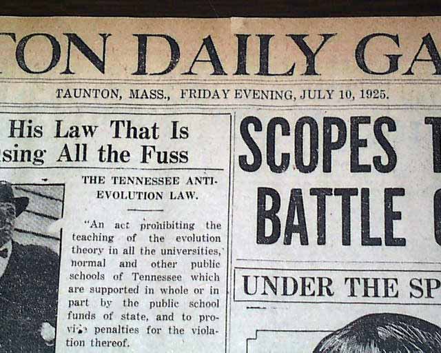 Scopes Monkey Trial Begins In 1925... - RareNewspapers.com