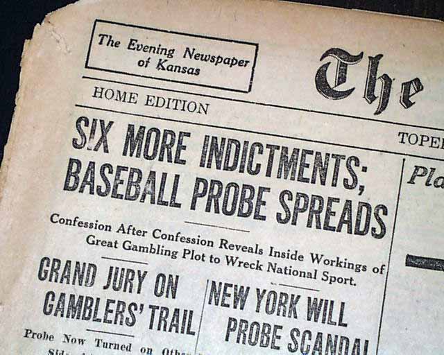 From the Archives: Baseball's Black Sox scandal erupted 100 years ago - The  San Diego Union-Tribune