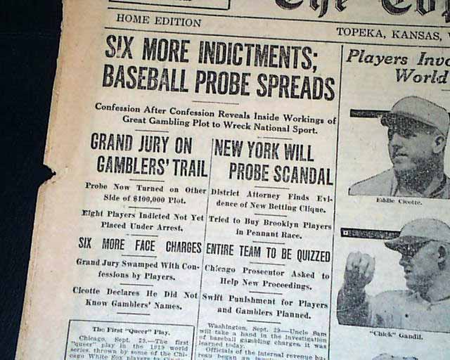 OLD NEWS: How the 'Black Sox' scandal helped the Travs