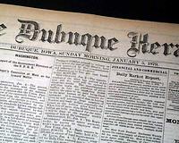 1878-1879 Dubuque, Iowa original newspapers...