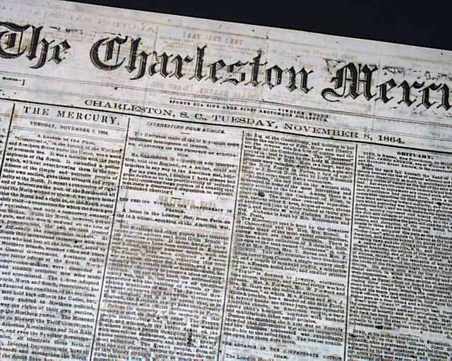 rare-confederate-charleston-mercury-sc-civil-war-jefferson-davis-1864