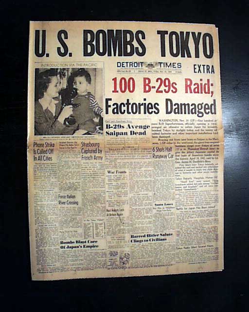 B-29's bomb Tokyo, Japan... - RareNewspapers.com