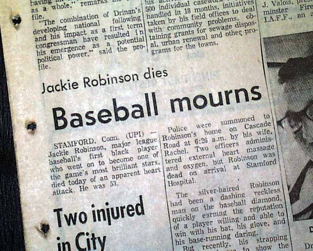 Jackie Robinson's death 