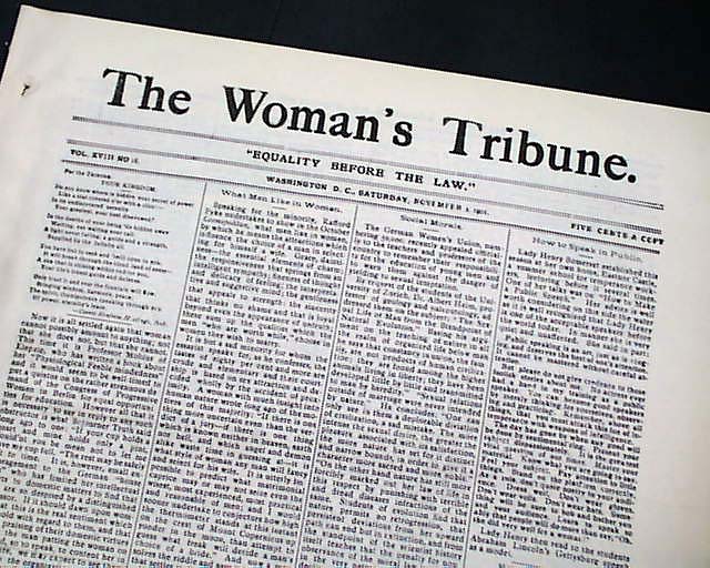 Country's leading women's suffrage publication...