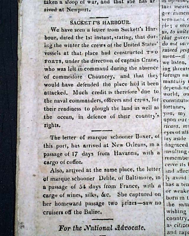 The loss of Fort Niagara...