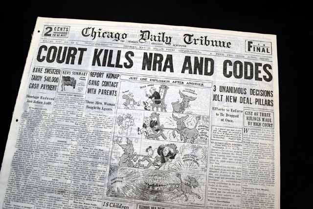 Schecter Poultry vs. U.S. Supreme Court... the beginning of the end of Roosevelt's New Deal...