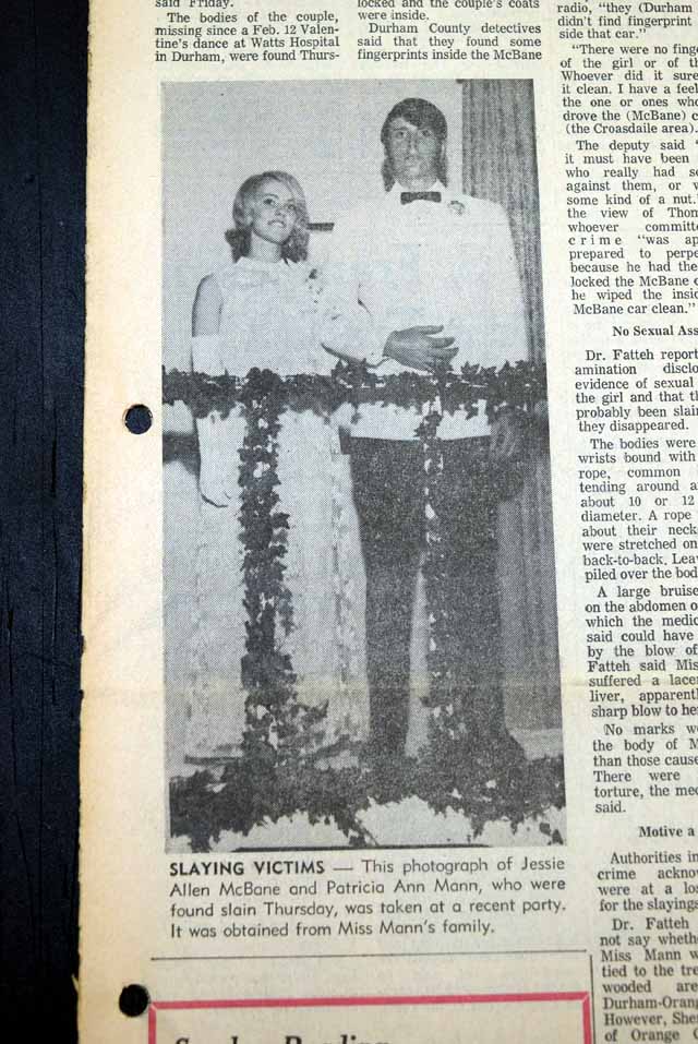 Murders of Patricia Mann and Jesse McBane...
