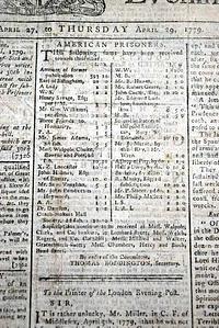 From the American Revolutionary War era...