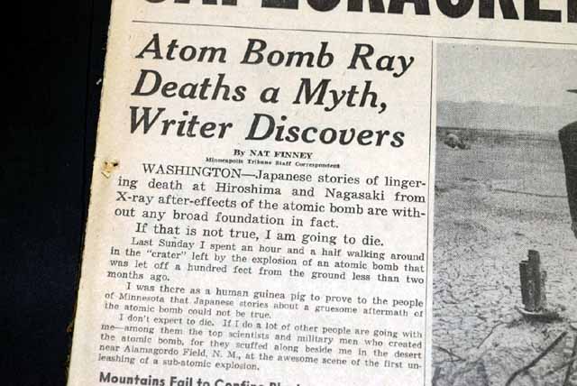 World's 1st nuclear device explosion announcement...