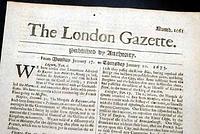 Genuine London Gazette newspaper from 1675...