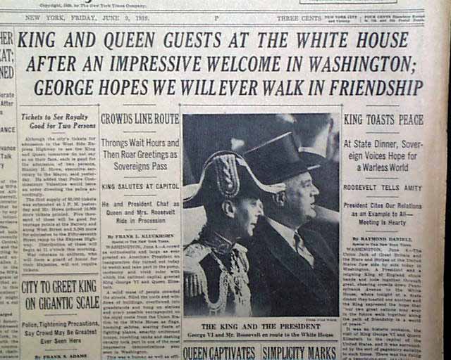 King and Queen of England at the White House...