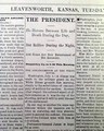 President Garfield shot, still alive... Lincoln article... - Image 1