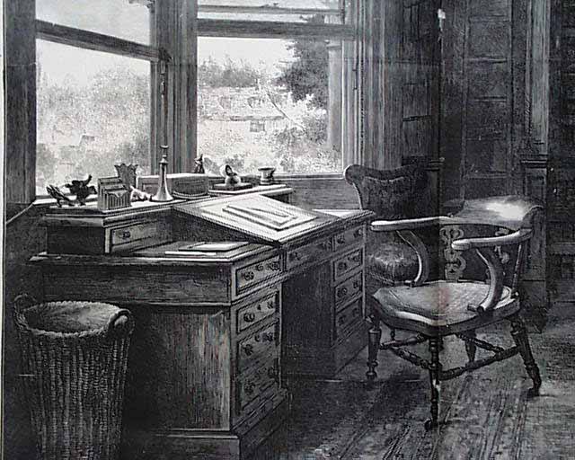 Charles Dickens Writing Room Rarenewspapers Com