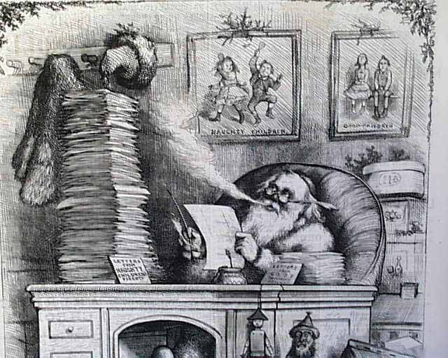 Merry Old Santa Claus By Nast, Thomas Artist); Harper's