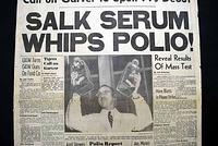 Salk and his polio vaccine are a success...