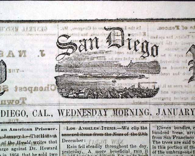 Early & very nice newspaper from San Diego...