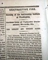 Smithsonian Institute fire...1865... - Image 6