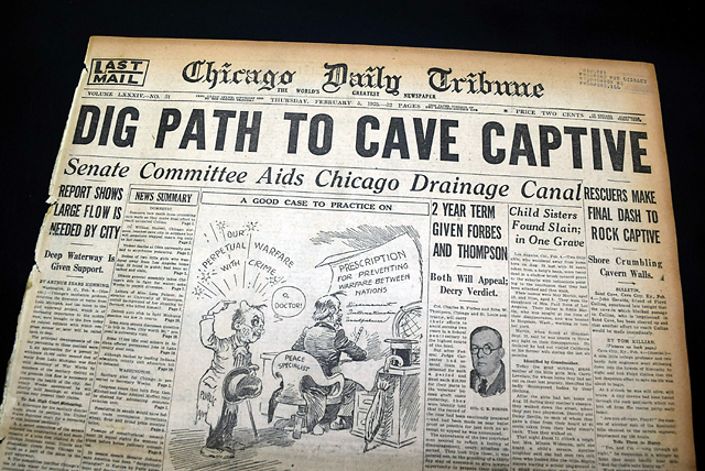 Floyd Collins trapped in Mammoth Cave....