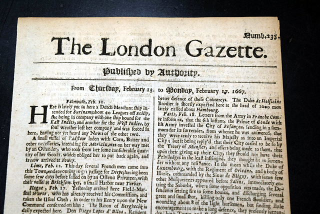 The world's oldest continually published English language newspaper...